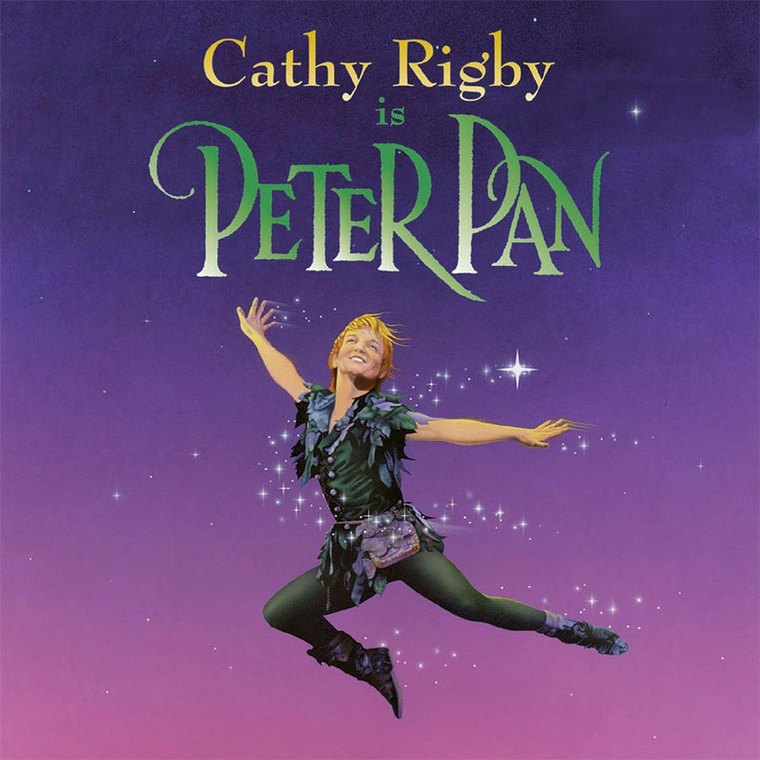 Playbill artwork for Cathy Rigby is Peter Pan