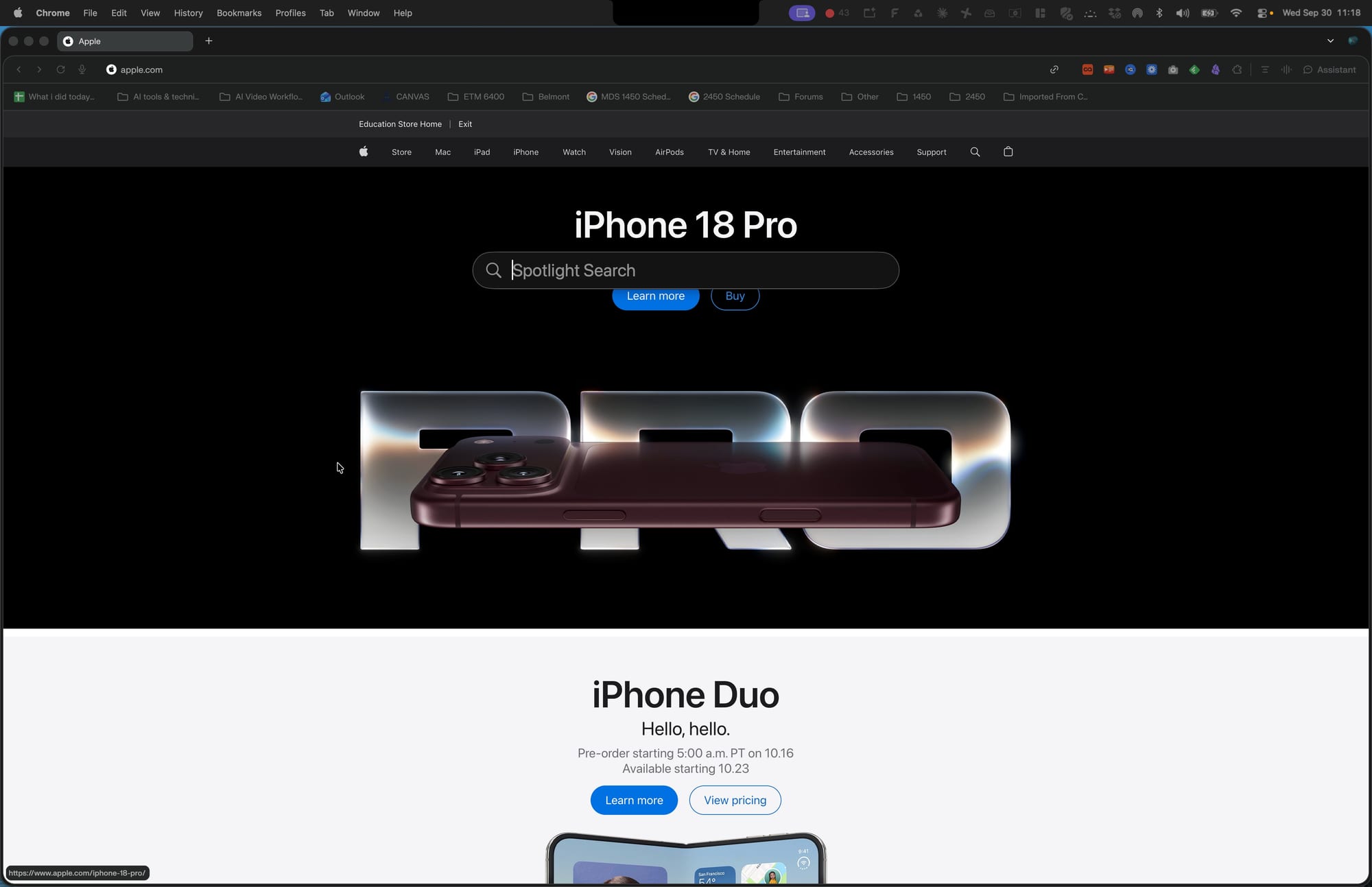 Screenshot for step 6: Open Spotlight
