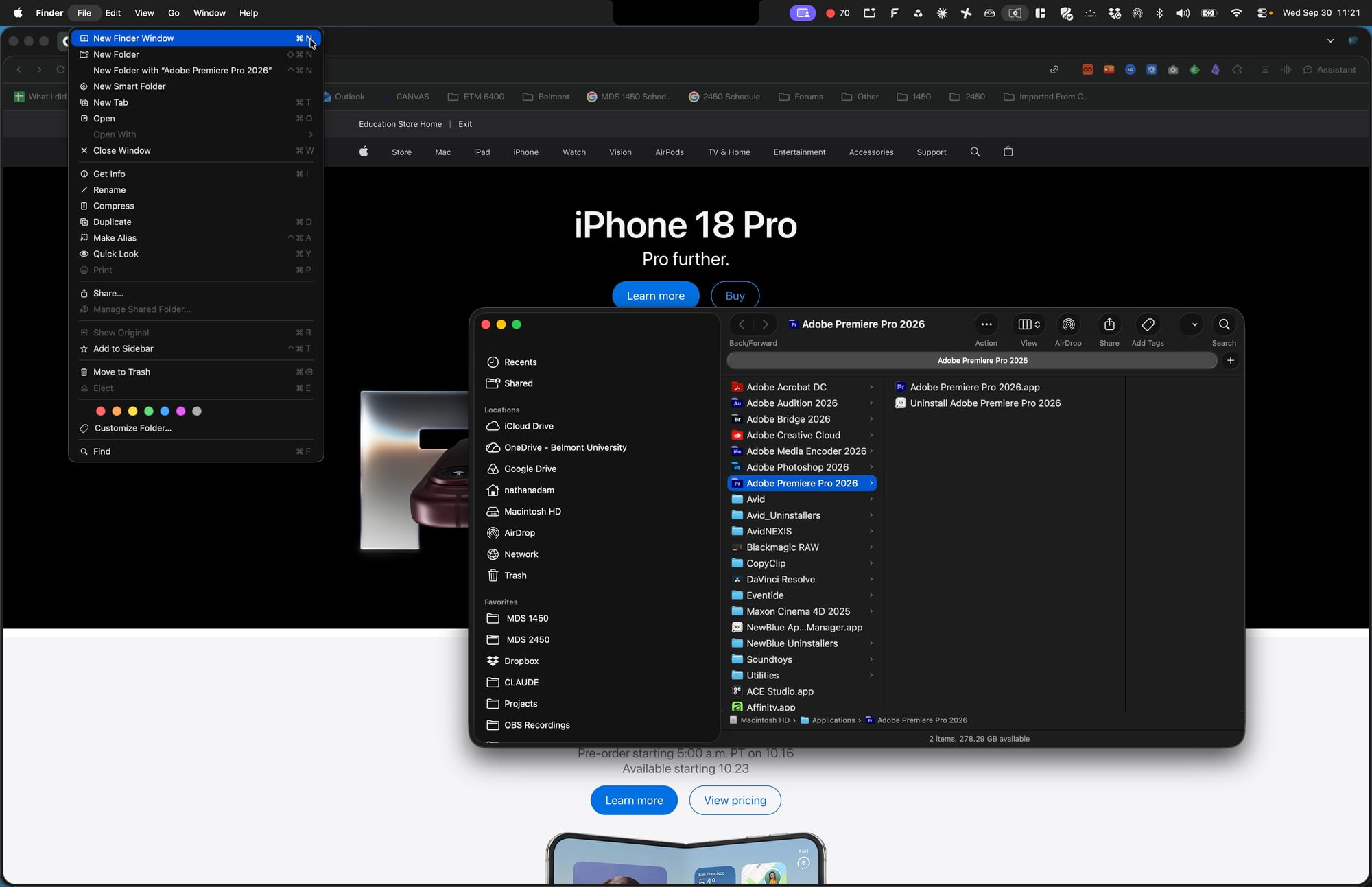 Screenshot for step 13: Read Shortcuts in the Menus
