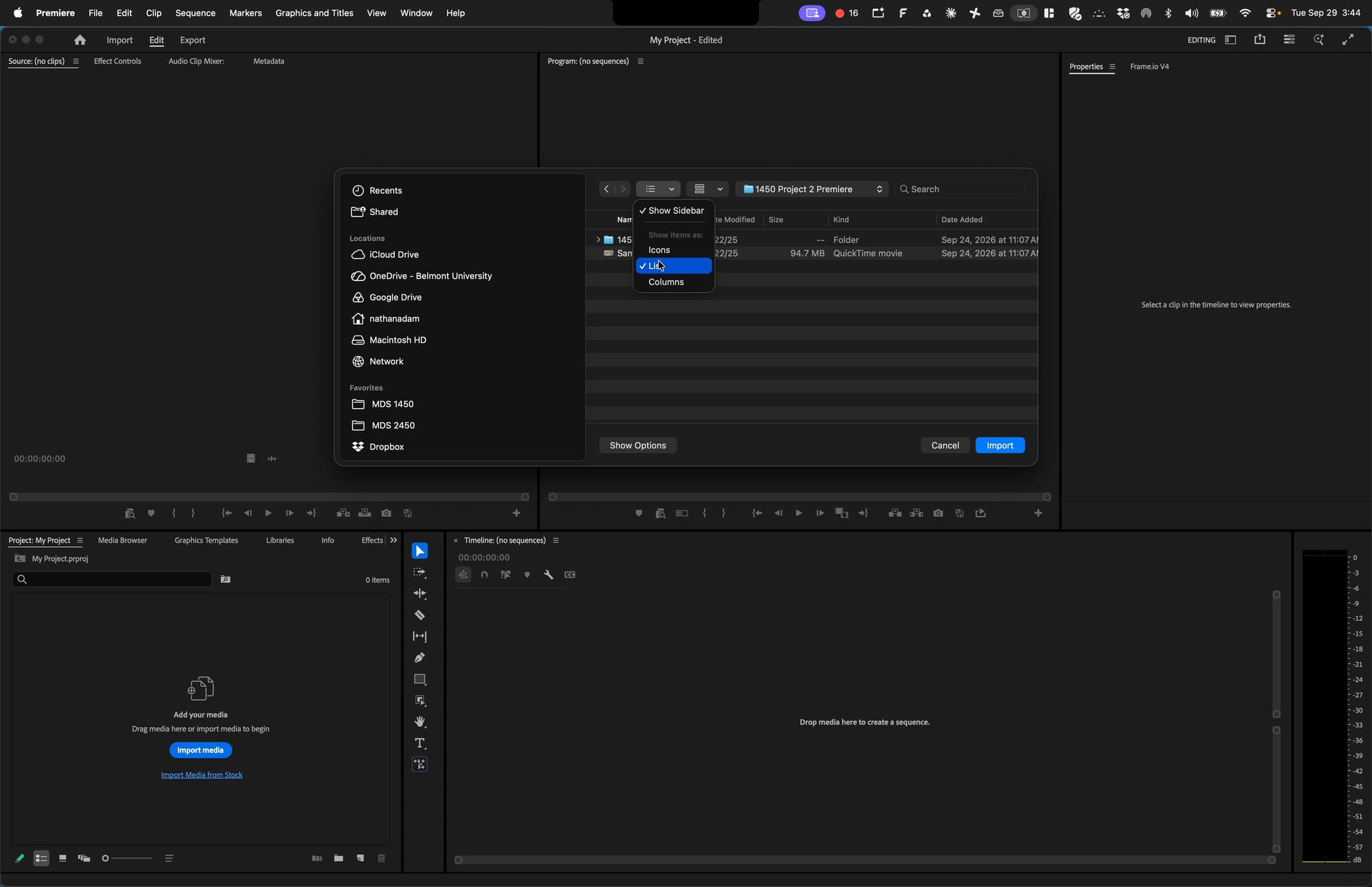 Screenshot for step 5: Switch to List View