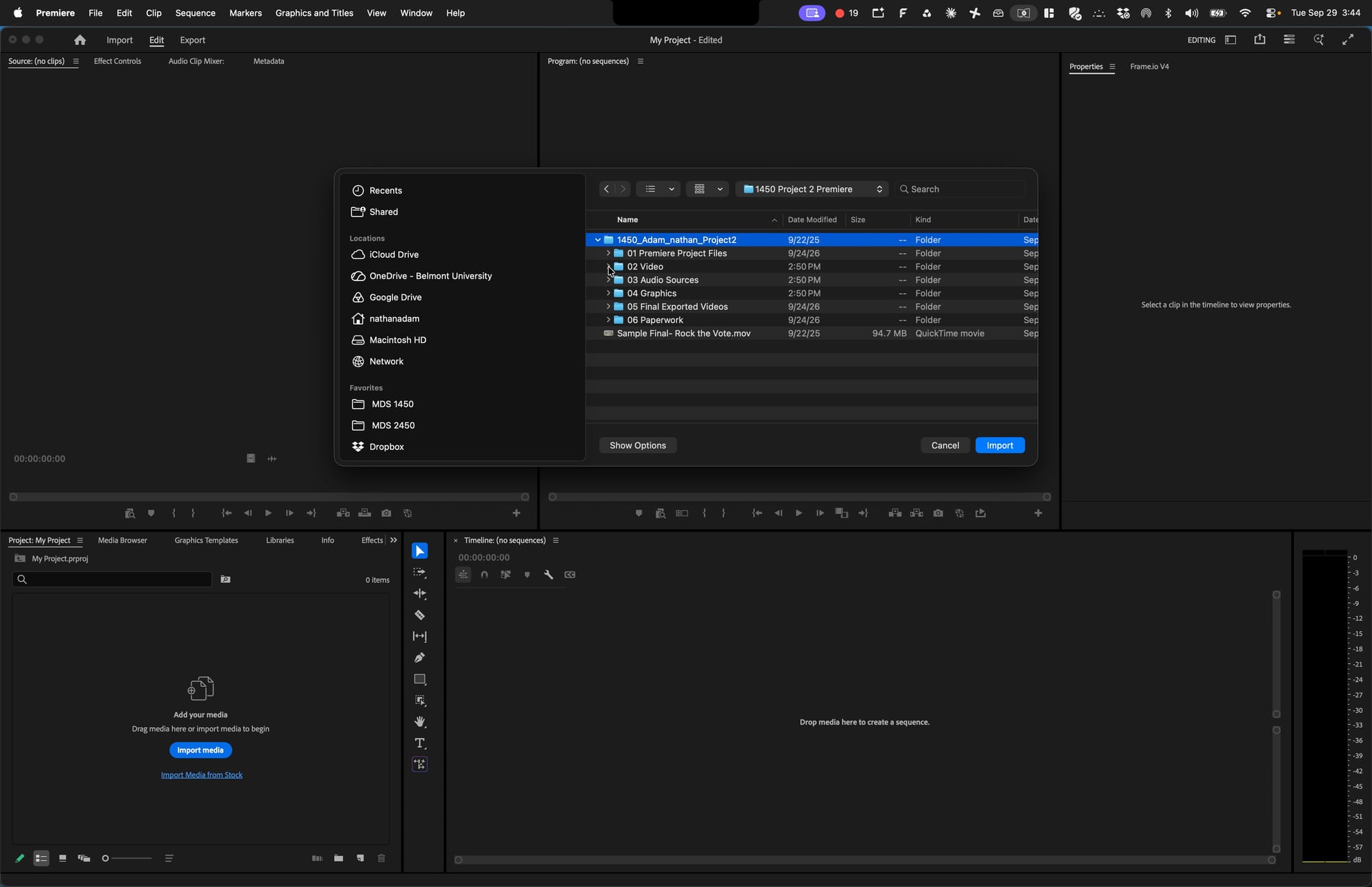 Screenshot for step 6: Expand the Project Folders