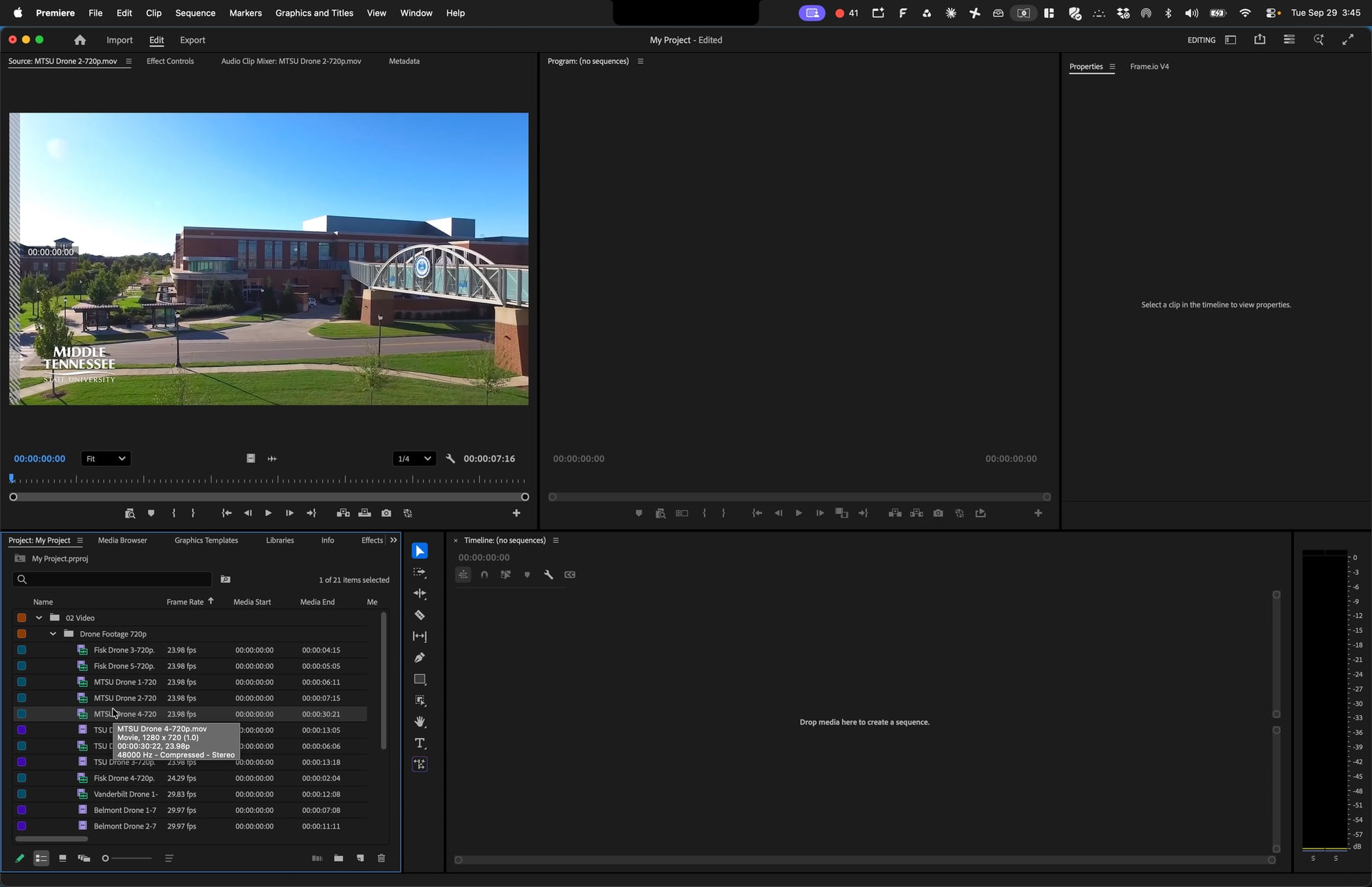 Screenshot for step 12: Open a Clip with Shift-O
