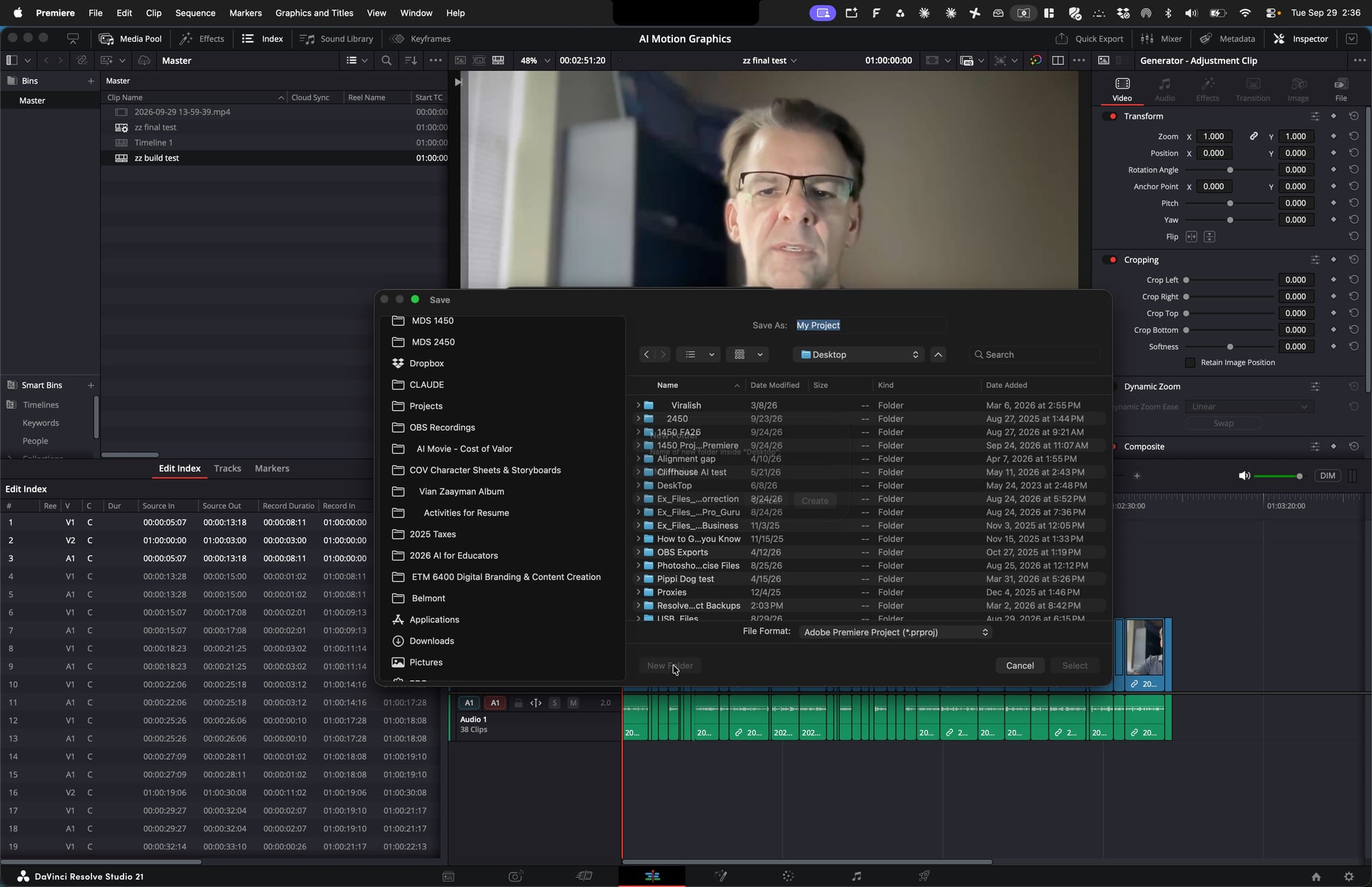 Screenshot for step 8: Create a Project Folder